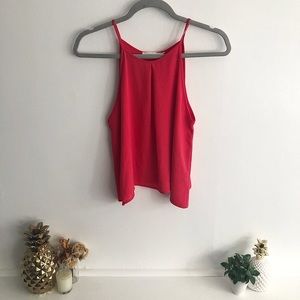 Lush Chiffon High Neck Cami Top